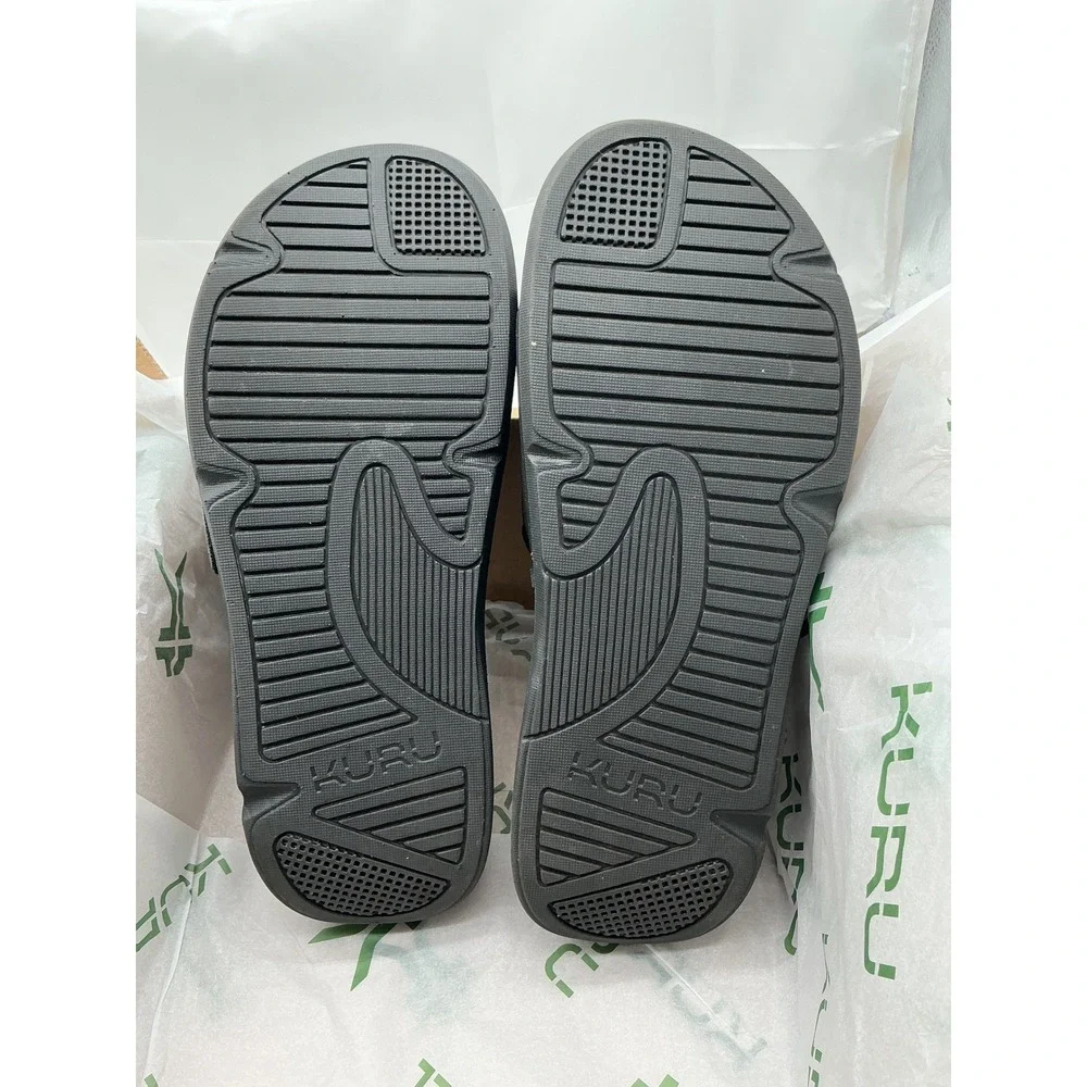 KURU KURUCLOUD Mens Slide Sandals Black Charcoal Orthopedic Comfort‎ Size 10